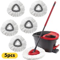 Packung mit 5 Ersatzköpfen, kompatibel mit Vileda EasyWring Rotationsbürsten - Nachfüllpackung für Rotationsbürstenköpfe von ANDYOU