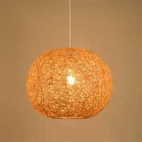 Pendelleuchte aus Naturrattan, handgewebter Kronleuchter, Hängelampe für Kücheninseln, Hängeleuchten im Landhausstil, Café-, Buchladen- und Pendelleuchte aus Naturrattan, handgewebter Kronleuchter, Hängelampe für Kücheninseln, Hängeleuchten im Landhausstil, Café-, Buchladen- und von ANDYOU