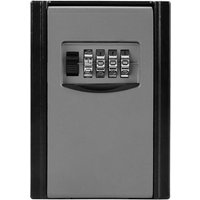 Schlüsselaufbewahrungsbox, Sicherheitsbox mit 4-stelligem Zahlenschloss (Grau) von ANDYOU