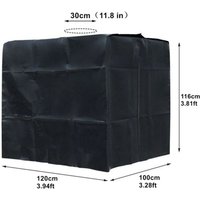 Schwarze, UV-beständige Plane für einen 1000-Liter-Tank von ANDYOU