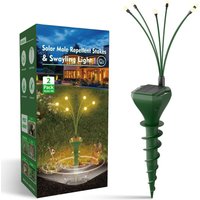 Set mit 2 Maulwurfabwehrgeräten für Rasenflächen, solarbetriebene Außenpfähle mit oszillierendem Licht, beseitigt Wühlmäuse, Schlangen, Murmeltiere Set mit 2 Maulwurfabwehrgeräten für Rasenflächen, solarbetriebene Außenpfähle mit oszillierendem Licht, beseitigt Wühlmäuse, Schlangen, Murmeltiere von ANDYOU