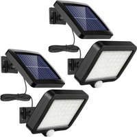 Set mit 2 Solar-Außenleuchten mit 56 LEDs, Bewegungsmelder, Schutzart IP65 (wasserdicht), 120° Abstrahlwinkel, Solar-Wandleuchten für den Garten mit von ANDYOU