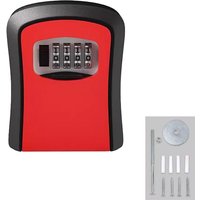 Sicherer Schlüsseltresor, sicherer Außenschlüsseltresor, Wandschlüsseltresor mit 4-stelligem Code – Rot Sicherer Schlüsseltresor, sicherer Außenschlüsseltresor, Wandschlüsseltresor mit 4-stelligem Code – Rot von ANDYOU