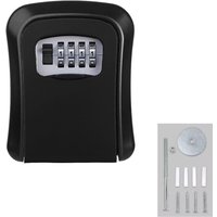 Sicherer Schlüsseltresor, sicherer Außenschlüsseltresor, Wandschlüsseltresor mit 4-stelligem Code – Schwarz von ANDYOU