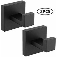 Stück Wandhaken, Handtuchhaken, schwarz, Edelstahl 304, rostfrei, wasserdicht, Badezimmerzubehör, Garderobenhaken, schwarz Stück Wandhaken, Handtuchhaken, schwarz, Edelstahl 304, rostfrei, wasserdicht, Badezimmerzubehör, Garderobenhaken, schwarz von ANDYOU