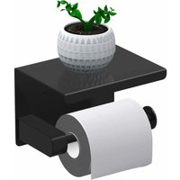 Toilettenpapierhalter, bohrfreier Rollenpapierhalter, Toilettenpapierspender mit Ablage, Edelstahl SUS 304, selbstklebend und zur Wandmontage fürs von ANDYOU