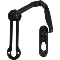 Türkettenschloss aus Edelstahl für Sicherheitstüren, Diebstahlschutz, Fenster – Schwarz von ANDYOU