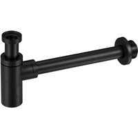 Universeller schwarzer Spülbecken-Siphon, Edelstahl-Siphon, 1 1/4 x 32 mm, Mattschwarz von ANDYOU