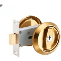 Unsichtbares Türschloss, Doppelhaken-Diebstahlsicherung, Türschloss aus Edelstahl 304 – Gold Unsichtbares Türschloss, Doppelhaken-Diebstahlsicherung, Türschloss aus Edelstahl 304 – Gold von ANDYOU