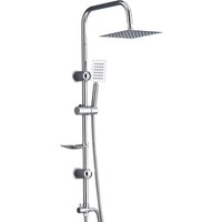 Verchromte Duschsäule, Duschset aus Edelstahl mit ABS-Duschkopf, 20 x 20 cm Verchromte Duschsäule, Duschset aus Edelstahl mit ABS-Duschkopf, 20 x 20 cm von ANDYOU