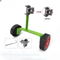 Verstellbares Stützrad für 28-mm- und 26-mm-Freischneider (für Rasen-, Benzin- und Elektro-Freischneider) – Grün von ANDYOU