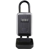 Wandmontierter, sicherer Schlüsseltresor mit 4-stelligem Zahlenschloss, extra großer Schlüsseltresor – Halbschwarz von ANDYOU