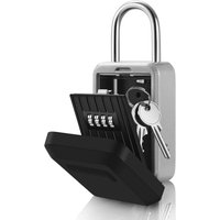 Wandmontierter, sicherer Schlüsseltresor mit 4-stelligem Zahlenschloss, extra großer Schlüsseltresor – Silber Wandmontierter, sicherer Schlüsseltresor mit 4-stelligem Zahlenschloss, extra großer Schlüsseltresor – Silber von ANDYOU