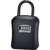Wandmontierter Schlüsseltresor mit Griff – mit 4-stelligem Code, robust und stabil, Zinklegierung – Schwarz Wandmontierter Schlüsseltresor mit Griff – mit 4-stelligem Code, robust und stabil, Zinklegierung – Schwarz von ANDYOU
