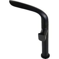 Waschtischarmatur, goldfarbene Messing-Mischbatterie, Einhebelmischer, Warm- und Kaltwasser (Oberseite) Schwarz von ANDYOU