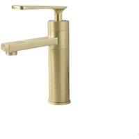 Waschtischarmatur aus gebürstetem Messing in Goldoptik, Mischbatterie, Mischbatterie für Warm- und Kaltwasser Waschtischarmatur aus gebürstetem Messing in Goldoptik, Mischbatterie, Mischbatterie für Warm- und Kaltwasser von ANDYOU