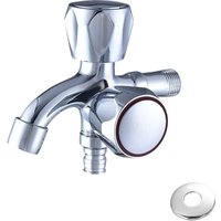 Wasserhahn, Zweistufen-Wasserhahn, Einhebelmischer, Kaltwasserhahn, Doppelauslauf, G1/2 – Großer Griff von ANDYOU