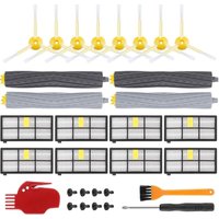 Zubehörset für Staubsauger, 2 Sätze Gummibürsten, 8 Filter, 8 Seitenbürsten von ANDYOU