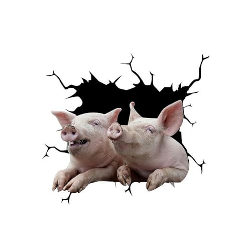 ANEIDA 30 * 30CM 3PCS 3D Schwein Selbstklebende Toilettendeckel Aufkleber Lustige PVC Wasserdichte Toilettensitzaufkleber Für Deckel Badezimmer Wandaufkleber von ANEIDA