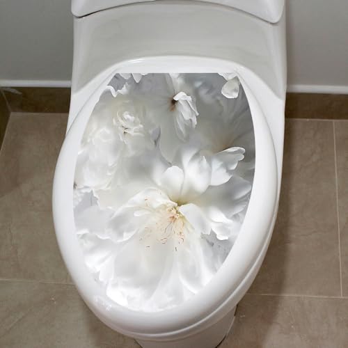 ANEIDA 35 * 29CM 3D Blume Selbstklebende Toilettendeckel Aufkleber Lustige PVC Wasserdichte Toilettensitz Aufkleber Für Deckel Badezimmer Wandaufkleber von ANEIDA