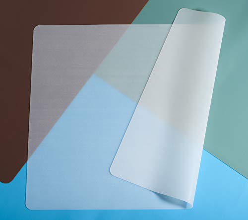 2 Stücke Silikon Platzsets für Kinder,Rutschfestes Waschbares Tischset,Hitzebeständig Platzdeckchen, Tischset im Tierdesign,40 x 30 cm Matt Transparent von ANEWISH