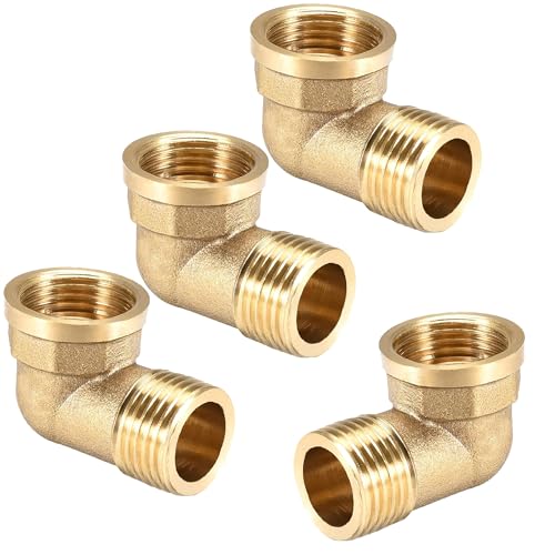 4 Stück Messing Winkel 90°, 1/2" IG/AG, DN 15 Rohrwinkel Bogen, 1/2 Zoll Innengewinde x Außengewinde Sanitär Anschlussstücke Winkel, 90 Grad Messing Bogen für Wasserschlauch 4 Stück Messing Winkel 90°, 1/2" IG/AG, DN 15 Rohrwinkel Bogen, 1/2 Zoll Innengewinde x Außengewinde Sanitär Anschlussstücke Winkel, 90 Grad Messing Bogen für Wasserschlauch von ANFUXT