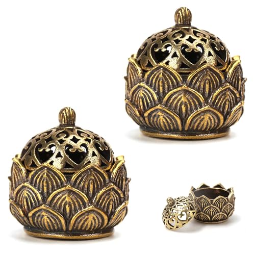 ANFUXT 2 Stück Räuchergefäße Lotus Incense Burner Lotus Räuchergefäß Räucherschale für Zuhause Büro Teehaus Dekoration von ANFUXT