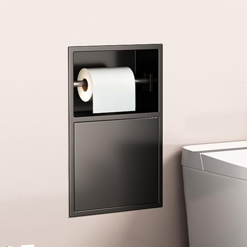 Eingelassene Duschnische,Wandregal-Organizer für Badezimmer Duschregal aus Edelstahl Eingelassener Toilettenpapierhalter Integriertes Mülleimerregal für Küche, Wohnzimmer, Hotel, Wohnbereich Eingelassene Duschnische,Wandregal-Organizer für Badezimmer Duschregal aus Edelstahl Eingelassener Toilettenpapierhalter Integriertes Mülleimerregal für Küche, Wohnzimmer, Hotel, Wohnbereich von ANFUZUN.RONG