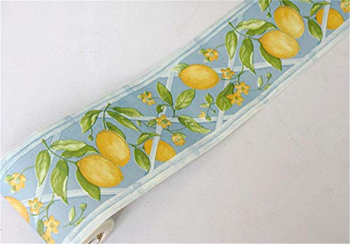 Tapete bordüre selbstklebende wasserdichte Zitrone 10X1000CM für Wohnzimmer Badezimmer Schlafzimmer Küche Wanddeko von ANGANGAN