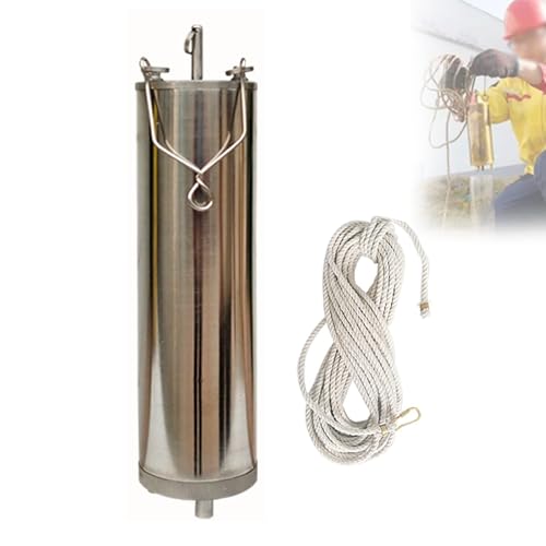 Flasche zur Ölprobenentnahme, Ölprobensammler aus Kupfer und Edelstahl mit Seil, Werkzeug zur Flüssigkeitsprobenentnahme, Kraftstofftank-Wasserprobenehmer für Raffinerien(Silver,500ml) von ANGDI