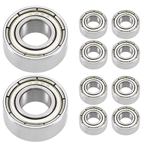 10 Stück 686 ZZ Kugellager 6 mm x 13 mm x 5 mm doppelt geschützte Rillenkugellager für DIY, Drehbänke, Motoren, 3D-Drucker, Fräsmaschinen, verschiedene mechanische Geräte, etc. von ANGEEK