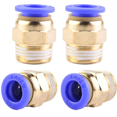 4 Stück 10mm 3/8′′ PT Außengewinde gerade Push to Connect Fittings Einsteckschlauch Pneumatik Schnellverbinder 4 Stück 10mm 3/8′′ PT Außengewinde gerade Push to Connect Fittings Einsteckschlauch Pneumatik Schnellverbinder von ANGEEK