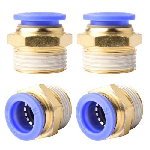 4 Stück 16mm 3/4′′PT Außengewinde gerade Push to Connect Fittings Einsteckschlauch Pneumatik Schnellverbinder 4 Stück 16mm 3/4′′PT Außengewinde gerade Push to Connect Fittings Einsteckschlauch Pneumatik Schnellverbinder von ANGEEK