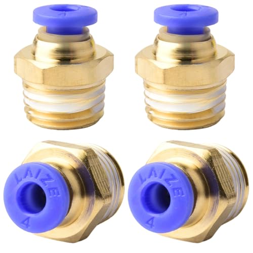 4 Stück 4mm 1/4′′ PT Außengewinde gerade Push to Connect Fittings Einsteckschlauch Pneumatik Schnellverbinder 4 Stück 4mm 1/4′′ PT Außengewinde gerade Push to Connect Fittings Einsteckschlauch Pneumatik Schnellverbinder von ANGEEK