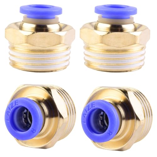 4 Stück 8mm 1/2′′ PT Außengewinde gerade Push to Connect Fittings Einsteckschlauch Pneumatik Schnellverbinder 4 Stück 8mm 1/2′′ PT Außengewinde gerade Push to Connect Fittings Einsteckschlauch Pneumatik Schnellverbinder von ANGEEK