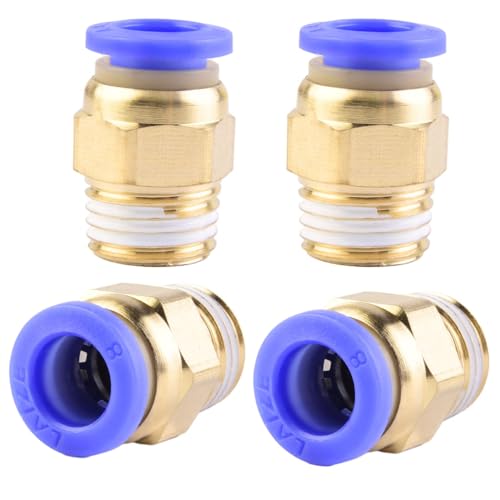 4 Stück 8mm 1/4′′ PT Außengewinde gerade Push to Connect Fittings Einsteckschlauch Pneumatik Schnellverbinder 4 Stück 8mm 1/4′′ PT Außengewinde gerade Push to Connect Fittings Einsteckschlauch Pneumatik Schnellverbinder von ANGEEK