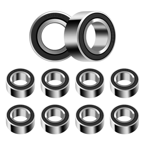ANGEEK 10 Stück 6800-2RS Kugellager 10 mm x 19 mm x 5 mm,Vorgeschmiert,Doppeldichtung, 6800RS Rillenkugellager von ANGEEK