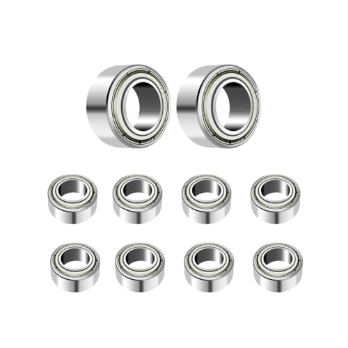 ANGEEK 10 Stück 6800 ZZ Kugellager 10 mm x 19 mm x 5 mm,Vorgeschmiert,Doppeldichtung, 6800ZZ Rillenkugellager von ANGEEK