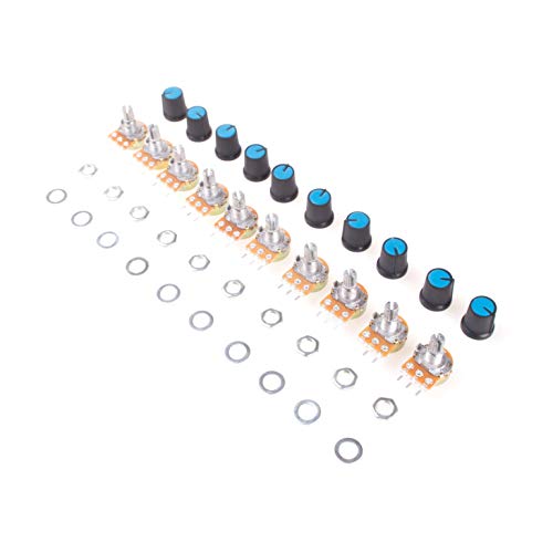 ANGEEK 10 stücke WH148 B1K 3pin Linear Potentiometer mit Muttern Und Scheiben von ANGEEK
