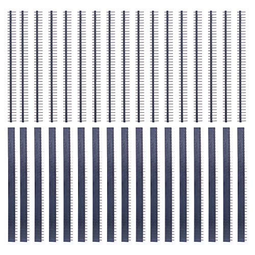ANGEEK 40 Stücke 2.54mm 40 Pin Header männlicher und weiblicher PCB stiftleisten Lochrasterplatine für Arduino Raspberry Pi Shield ANGEEK 40 Stücke 2.54mm 40 Pin Header männlicher und weiblicher PCB stiftleisten Lochrasterplatine für Arduino Raspberry Pi Shield von ANGEEK