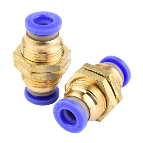 ANNEGK 2 Stück Pneumatik Steckverbinder Pneumatik Schottverschraubung Push In Fitting Schott-Steckverbindung Schnellsteckverbinder Anschließbarer Rohrdurchmesser 6 MM ANNEGK 2 Stück Pneumatik Steckverbinder Pneumatik Schottverschraubung Push In Fitting Schott-Steckverbindung Schnellsteckverbinder Anschließbarer Rohrdurchmesser 6 MM von ANGEEK