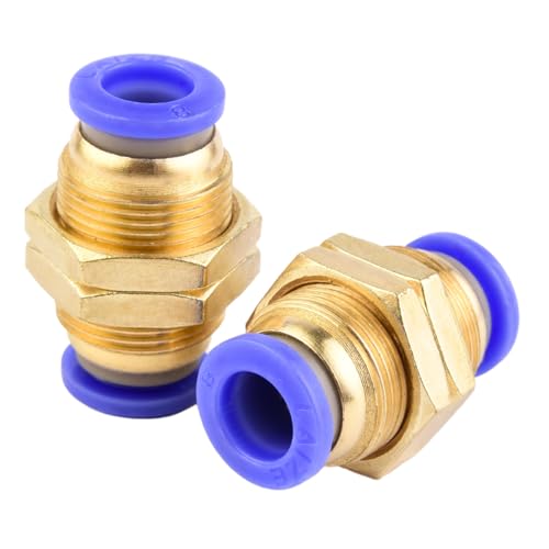 ANNEGK 2 Stück Pneumatik Steckverbinder Pneumatik Schottverschraubung Push In Fitting Schott-Steckverbindung Schnellsteckverbinder Anschließbarer Rohrdurchmesser 8MM ANNEGK 2 Stück Pneumatik Steckverbinder Pneumatik Schottverschraubung Push In Fitting Schott-Steckverbindung Schnellsteckverbinder Anschließbarer Rohrdurchmesser 8MM von ANGEEK