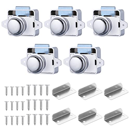 5 Stück Push Lock Button Catch, Cabinet Lock Catch und Push Button Catch, Keyless Wohnmobil Verriegelung für Wohnmobile, Yachten, Boote, RV Camping Schrank, Wohnwagen 5 Stück Push Lock Button Catch, Cabinet Lock Catch und Push Button Catch, Keyless Wohnmobil Verriegelung für Wohnmobile, Yachten, Boote, RV Camping Schrank, Wohnwagen von ANGELIA COMEAUX
