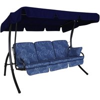 ANGERER FREIZEITMÖBEL Hollywoodschaukel »Comfort«, 3-Sitzer, inkl. Auflagen - blau von ANGERER FREIZEITMÖBEL