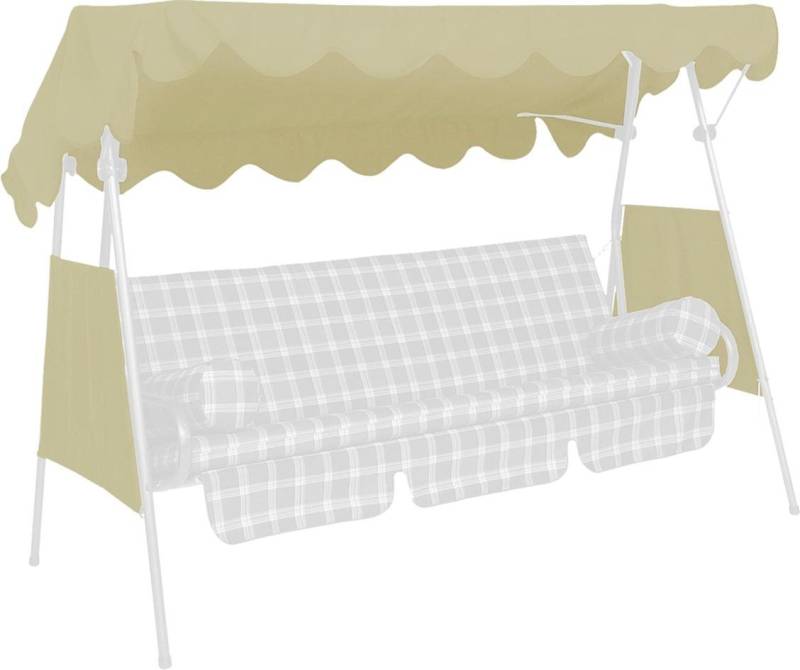 ANGERER Freizeitmöbel GmbH Hollywoodschaukelersatzdach Ersatz Sonnendach beige, (1 Stück, inkl. 2 Seitenteile), für Dachgestänge von ca. 200 x 120 cm von ANGERER Freizeitmöbel GmbH