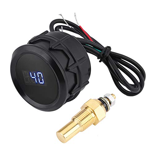 ANGGREK 2 Zoll 52 Mm Digitales Wassertemperatur Blaues LED -Wassertemperaturmessgerät mit Sensor Universell für die Meisten Autos Motoren von ANGGREK