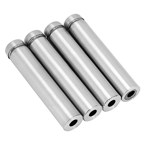 ANGGREK 4pcs Edelstahl Glass -Stillstand 12 X 60 Mm 12 X 80 Mm Glasabstandshalter Glasabstandshalter für die Wandmontageglas Installation (12 * 60 mm) von ANGGREK