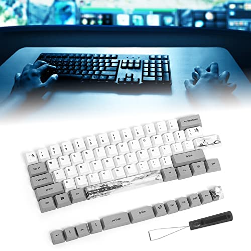 ANGGREK Cherry Blossom Keycaps, 73PCs Sublimation Keycaps PBT Mechanisches Tastaturzubehör PC-Teile mit Niedlichem Muster (6064 Tinte) von ANGGREK
