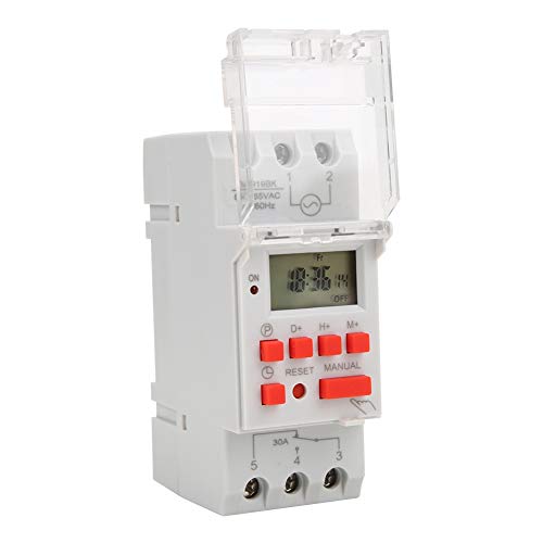ANGGREK Digital Programmierbarer Timer-Switch Din Rail Mount 7 Tage Pro Woche 16 Ein-/Aus-Einstellungen LCD-Display mit Countdown-Funktion für Home Office 85-265V AC 30A ANGGREK Digital Programmierbarer Timer-Switch Din Rail Mount 7 Tage Pro Woche 16 Ein-/Aus-Einstellungen LCD-Display mit Countdown-Funktion für Home Office 85-265V AC 30A von ANGGREK