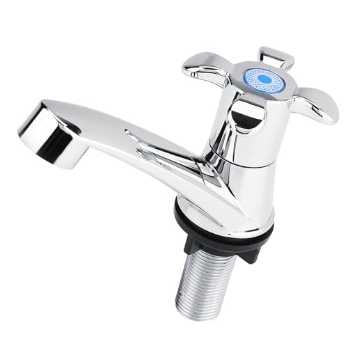 ANGGREK Einzelner Kaltwasserhahn für Waschbecken, Küchenspüle mit 1/4-Umdrehungshebel G1/2-Gewinde ABS-Kunststoff (Plum G1/2) von ANGGREK